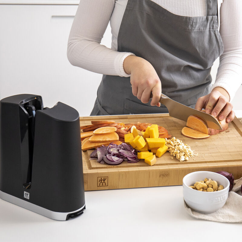 ZWILLING V-Edge Professional Knife Sharpener, for both Western and Japanese Blades, Black