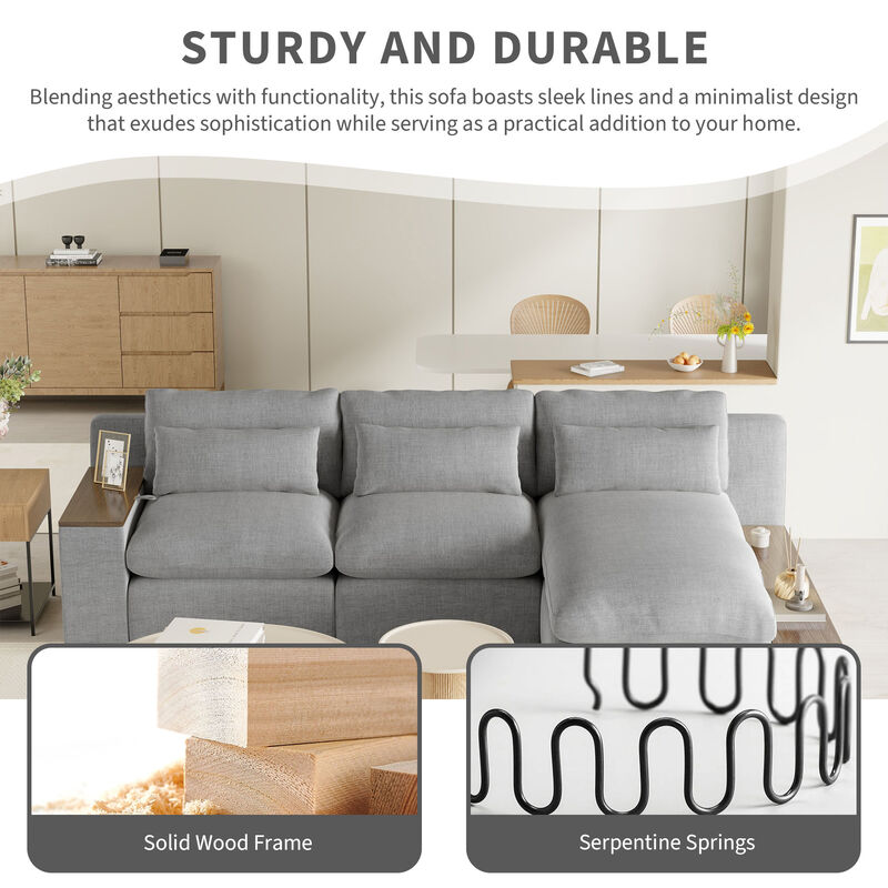 Merax L-shaped Modular Sectional Sofa with  Storage