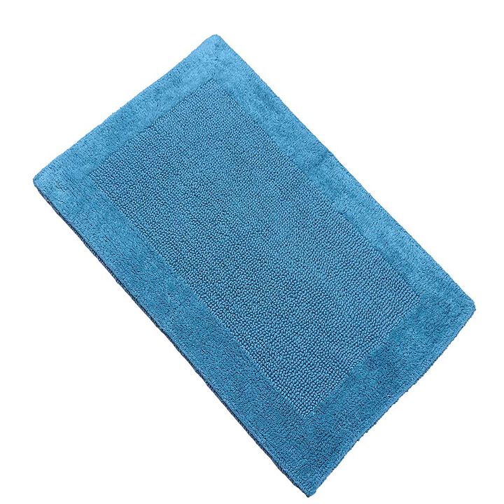 Knightsbridge Bella Napoli 220 GSF Reversible Bath Rug 24 x 40 - Aqua