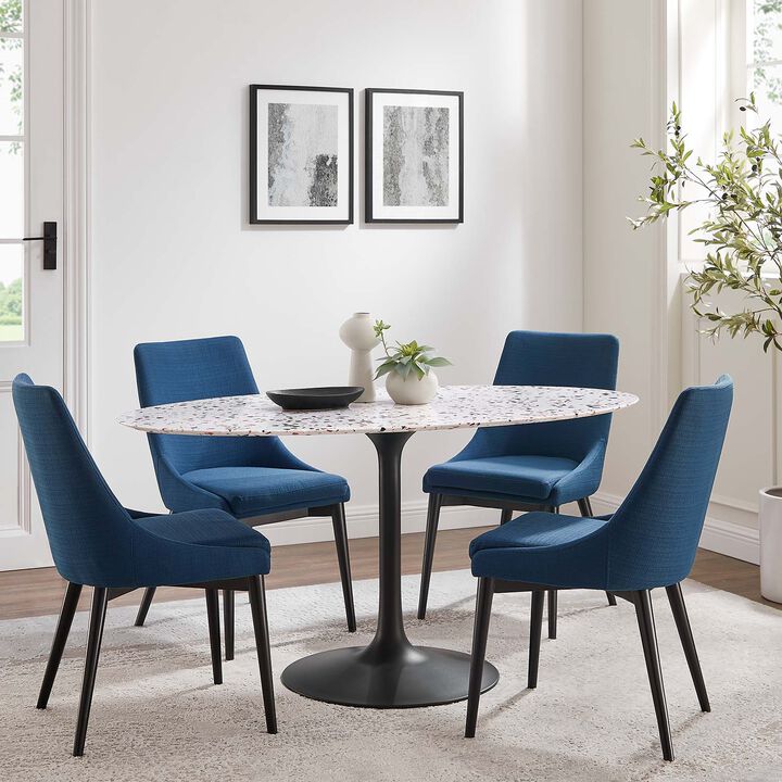 Modway - Lippa 60" Oval Terrazzo Dining Table Black White