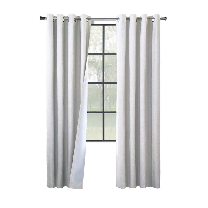 Commonwealth Thermaplus Bedford Total Blackout Grommet Curtain - 52" x 84" - White