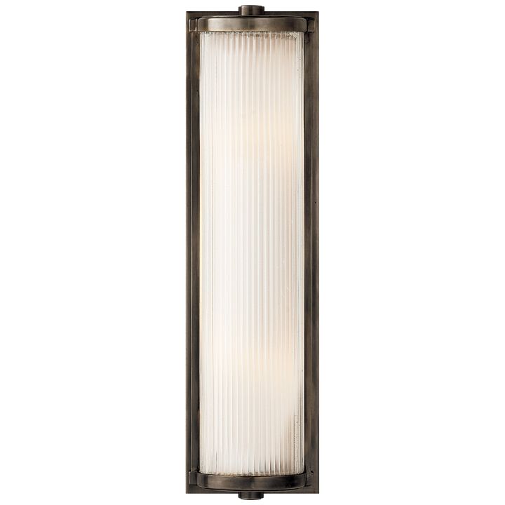 Dresser Long Glass Rod Light in Bronze