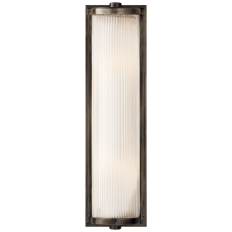 Dresser Long Glass Rod Light in Bronze