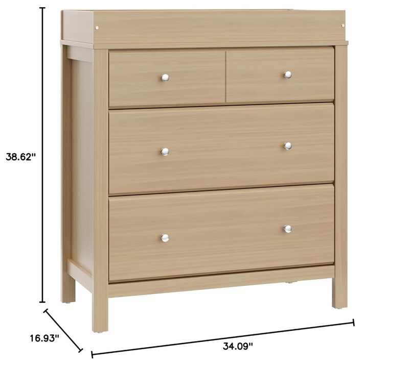 Storkcraft Carmel 3 Drawer Chest with Changing Topper (Driftwood)