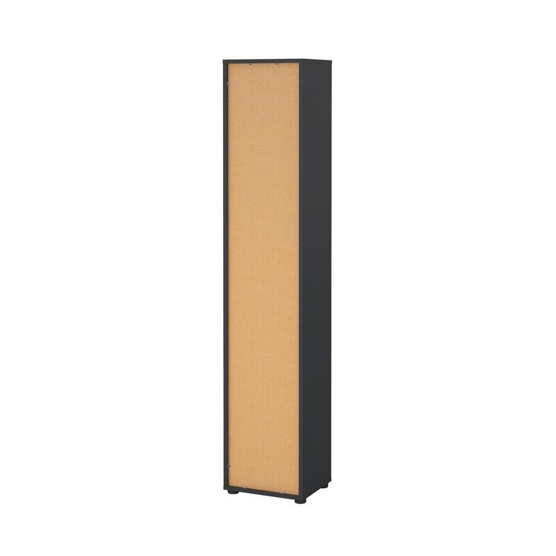 Tvilum Sign Narrow 10 Shelf Bookcase/ bookcase with divider, Matte Grey/Jackson Hickory