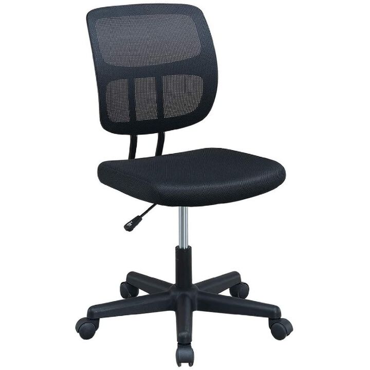 Office Chair with Curved Mesh Back and Adjustable Height