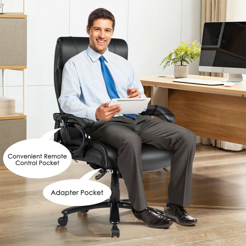 Big & Tall 400lb PU Leather Massage Office Chair