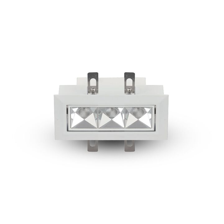 VONN Lighting 3 Lights LED Adjustable Recessed Downlight, Stock Item Beam Angle 34, White