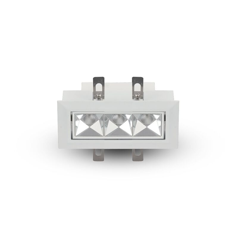 VONN Lighting 3 Lights LED Adjustable Recessed Downlight, Stock Item Beam Angle 34, White