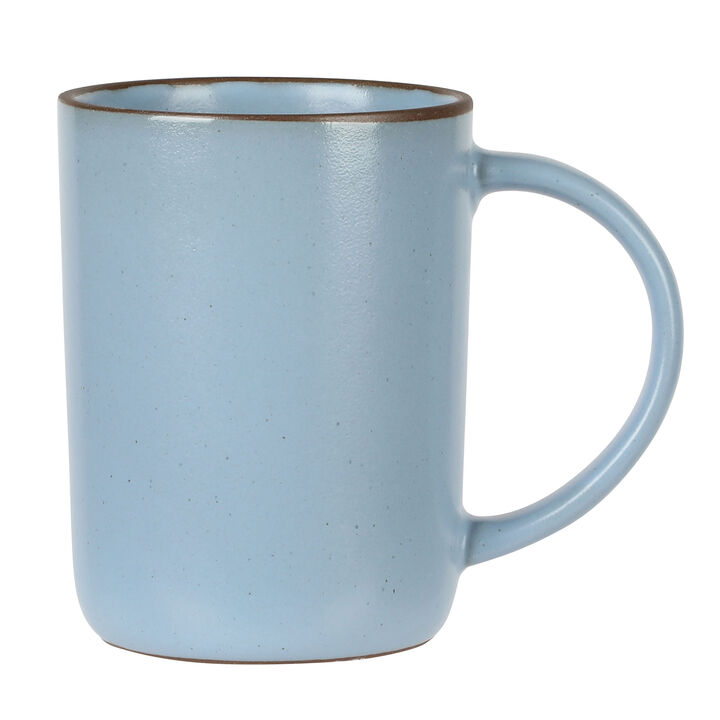 Gibson Elite Dumont 4 Piece 17oz Terracotta Mug Set in Light Blue