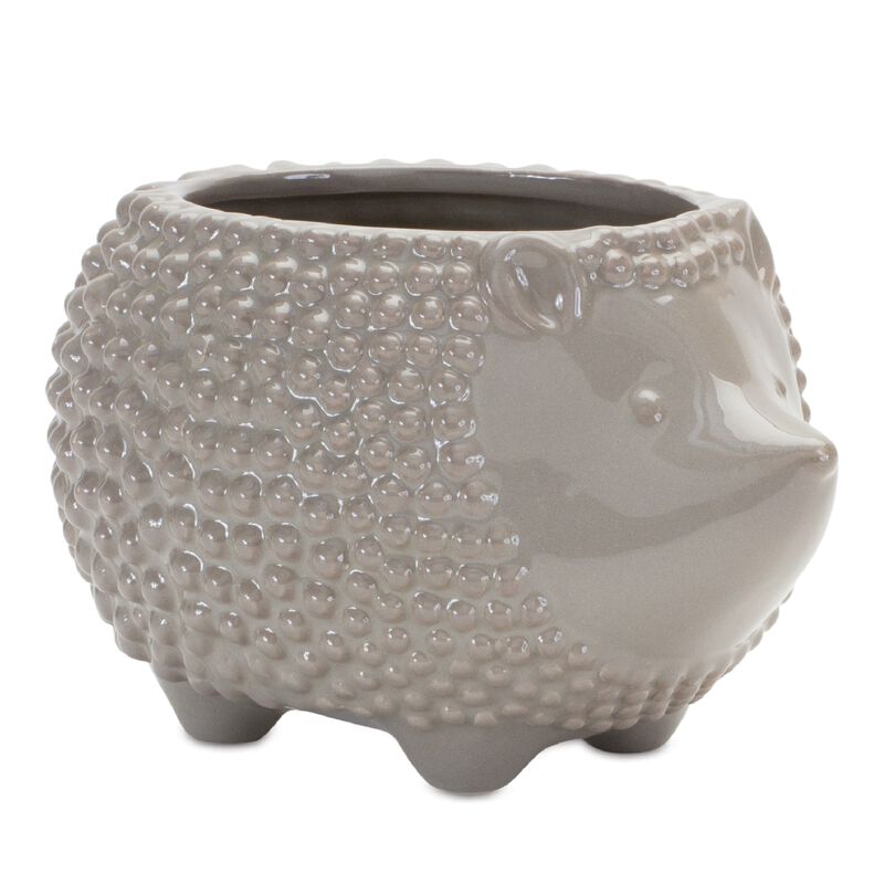 Set of 4 Ceramic Hedgehog Planters – Fun and Decorative Planters for Garden, Patio, or Living Room