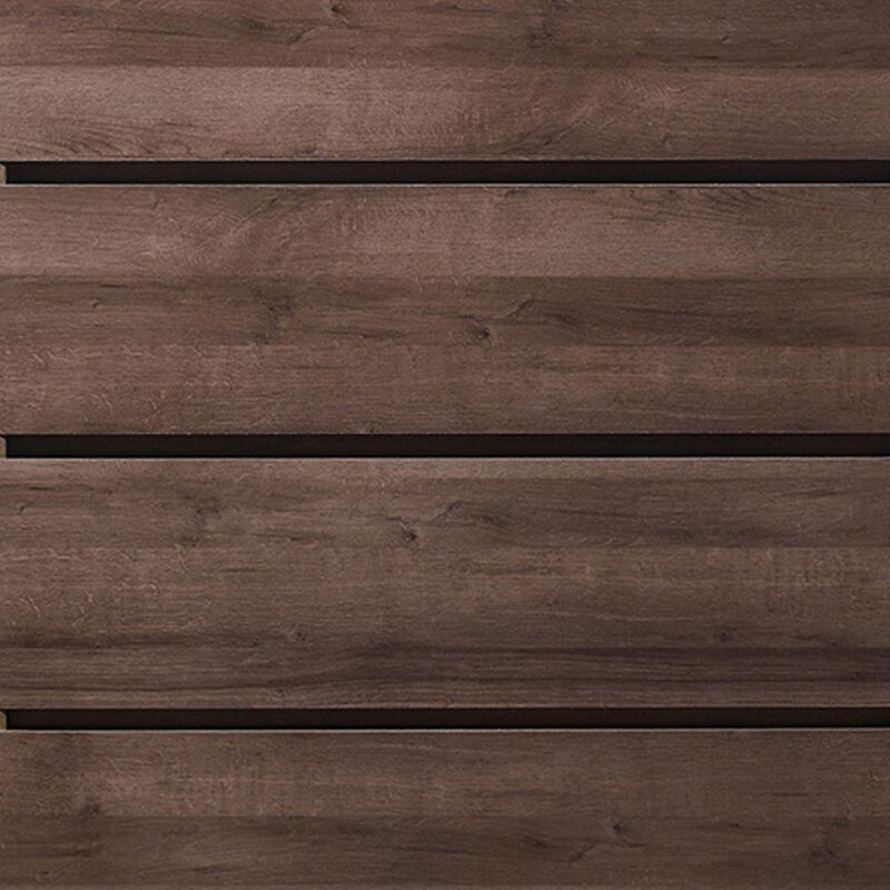 Lina Tall Dresser Chest, 4 Self Closing Drawers, Narrow Bar Handles, Brown - Benzara