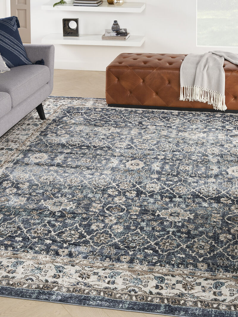 American Manor AMR01 Blue/Ivory 7'10" x 9'10" Rug