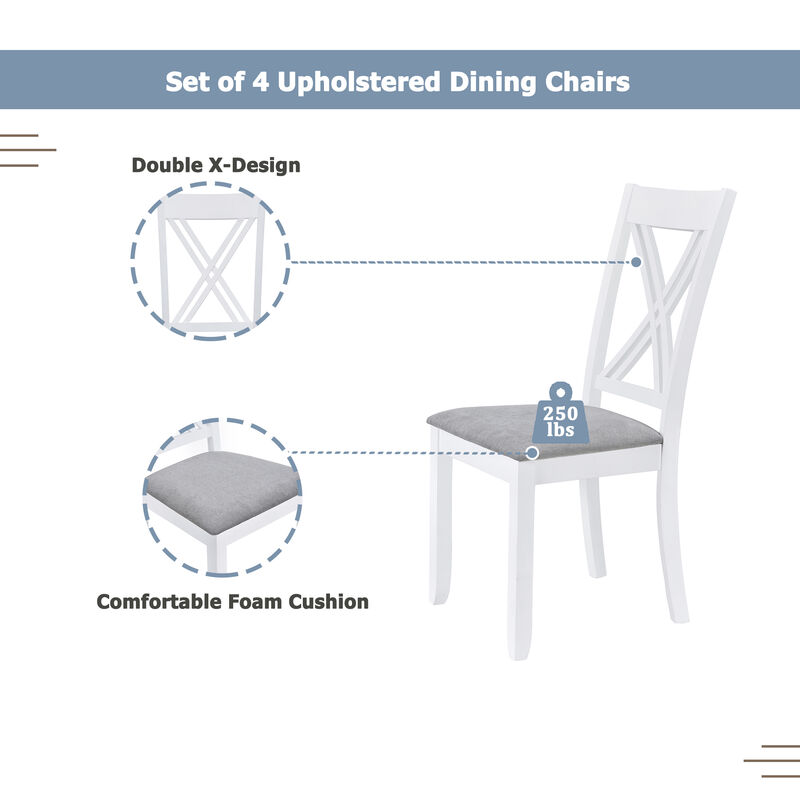 Merax 5-Piece Dining Table Chairs Set