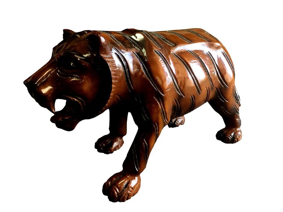 Teak/ Mahogany           Tiger Statue
