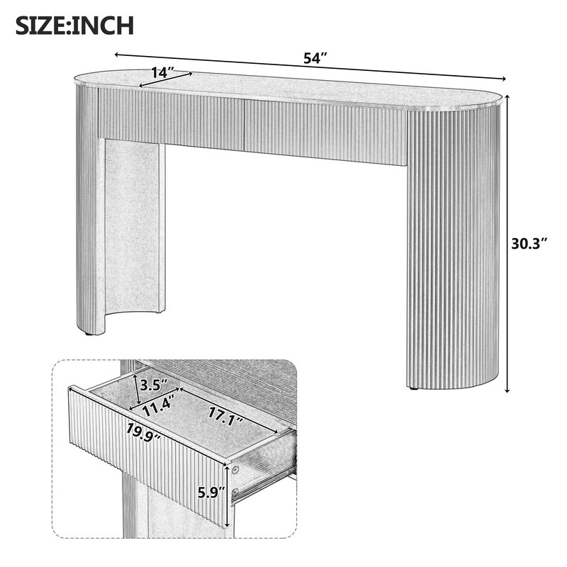 Merax Modern Console Table with Storage for Entryway