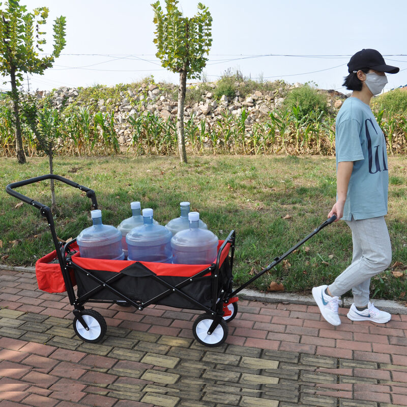 Streamdale Folding Outdoor Utility Wagon with Drink Holder
