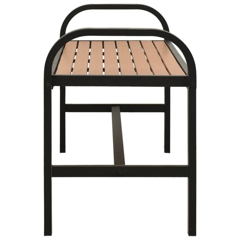 vidaXL Patio Bench 49" Steel and WPC Brown and Black