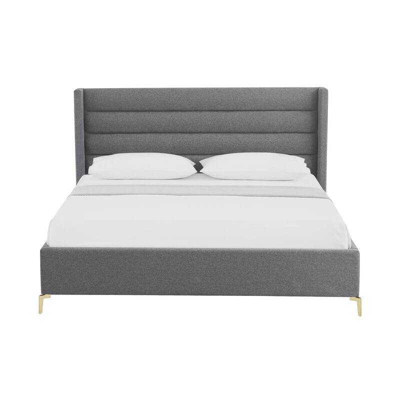 Inspired Home Ames Velvet Platform Bed