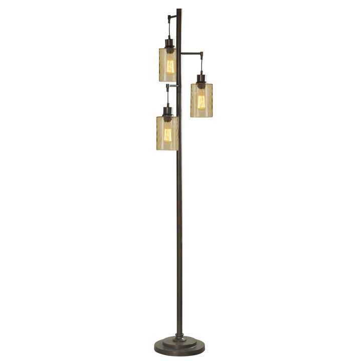 Dimpled Glass Floor Lamp (Set of 2)