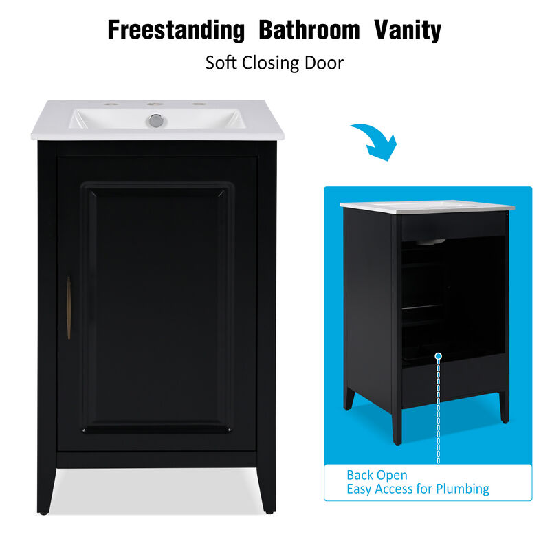 Merax 20.3" Bathroom Vanity with Sink and Soft-closing Door