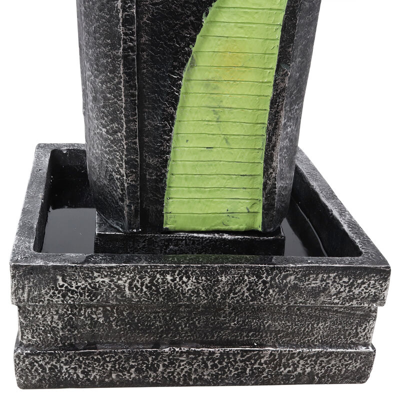 Sunnydaze Electric Art Deco Rippling Stream Outdoor Water Fountain - 39 in