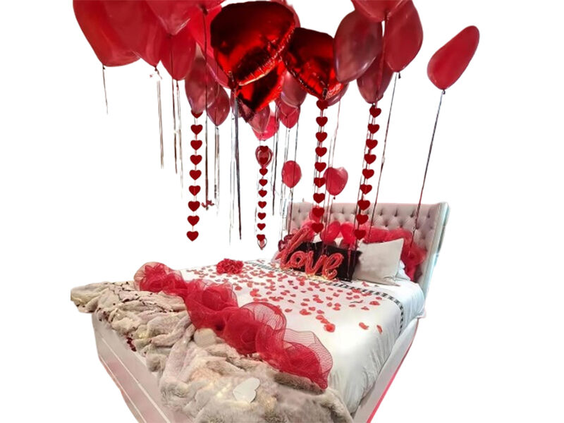 Valentines Day Decor,1113PCS Red Felt Garland Hanging String Hearts