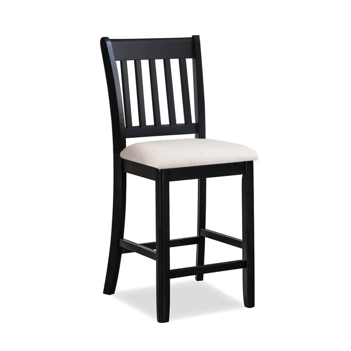 Rustic Counter Height Dining Chairs with Foot Support