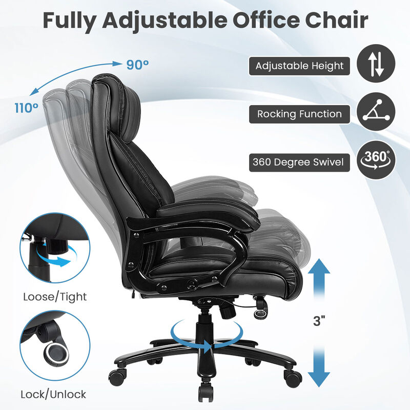 400lb PU Leather Massage Office Chair
