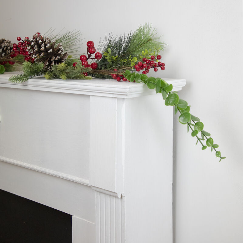 5' x 10" Berry Pine and Eucalyptus Artificial Christmas Garland - Unlit