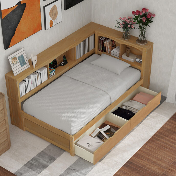 Merax Modern Daybed Bed with Storage and USB Ports