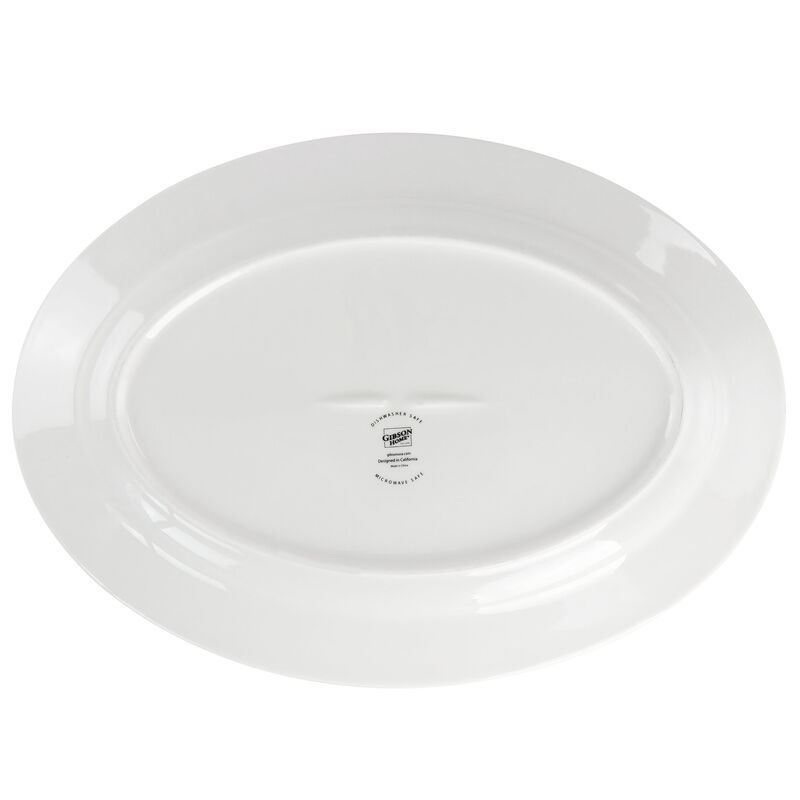 Gibson Home VIllage Vines 14 Inch Fine Ceramic Oval Platter in Multi