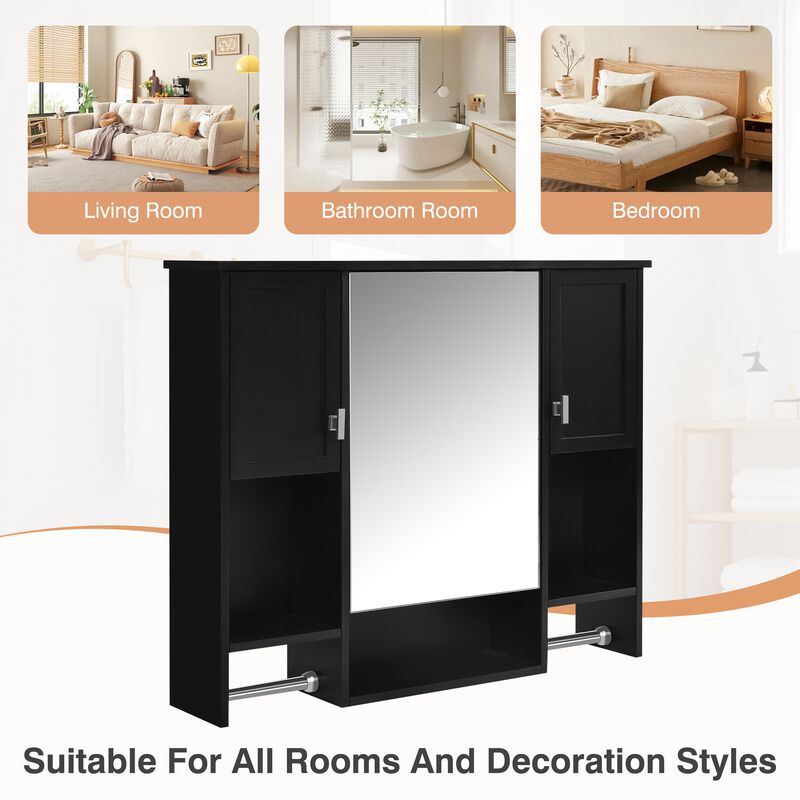 Merax Modern Wall Mounted Bathroom Storage Cabinet
