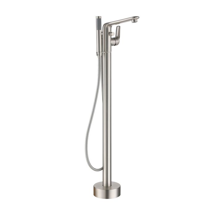 Mondawe Single-Handle Modern Floor Mount Freestanding Bathtub Faucet with Handheld Shower