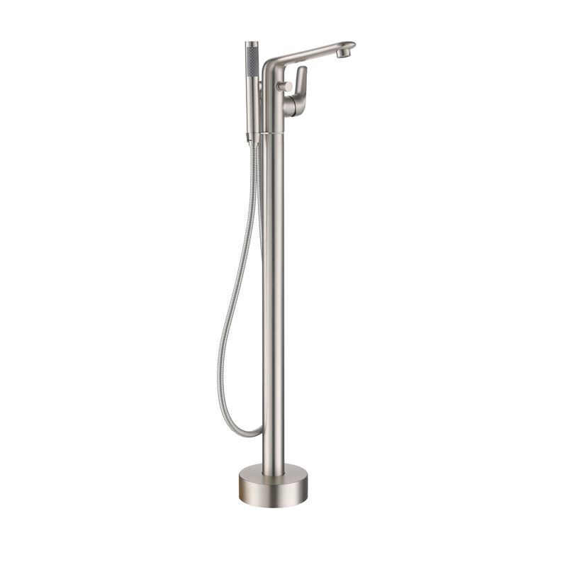 Mondawe Single-Handle Modern Floor Mount Freestanding Bathtub Faucet with Handheld Shower