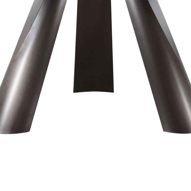 Pasargad Home Novara Design Dark Brown Round Dining Table, 59"W