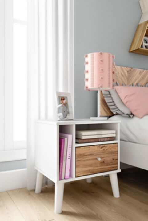 Ashley Piperton 24" Nightstand - Two Tone Brown/White