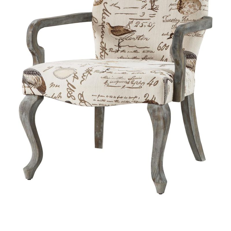 Belen Kox Bird Motif Queen Anne Accent Chair, Belen Kox