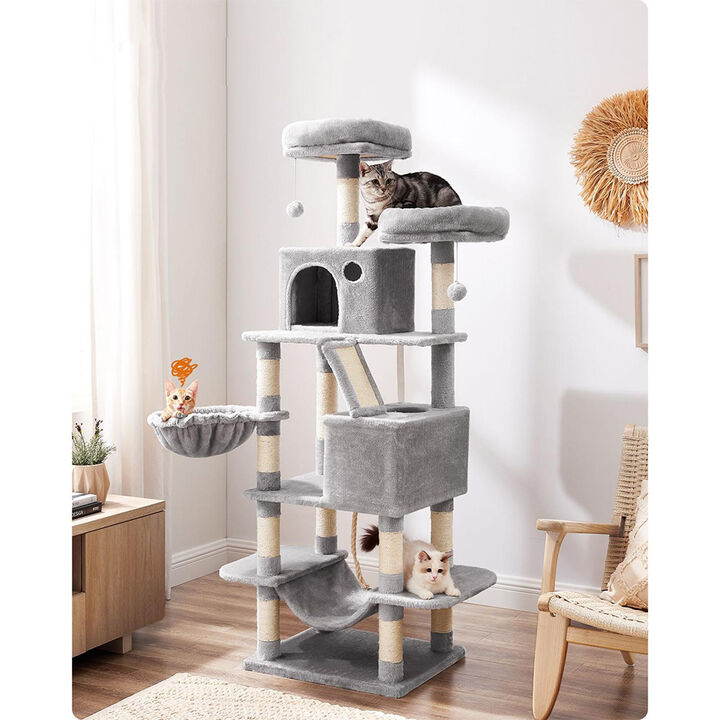 Durable Cat Tree with Multiple Levels and Scratching Posts