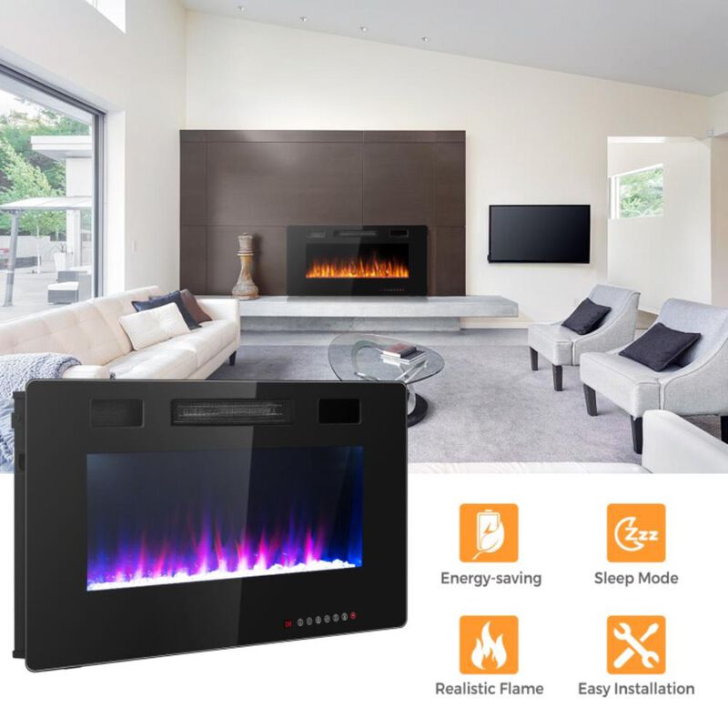 Hivvago 36 Inch Ultra Thin Wall Mounted Electric Fireplace