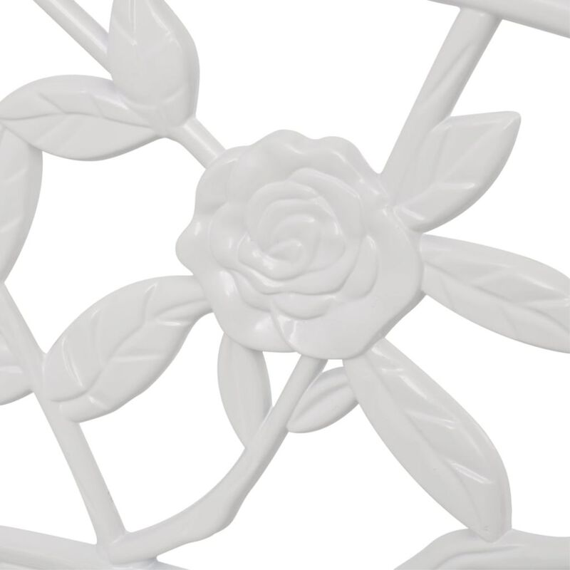 vidaXL Garden Bench 39.4 Cast Aluminium White