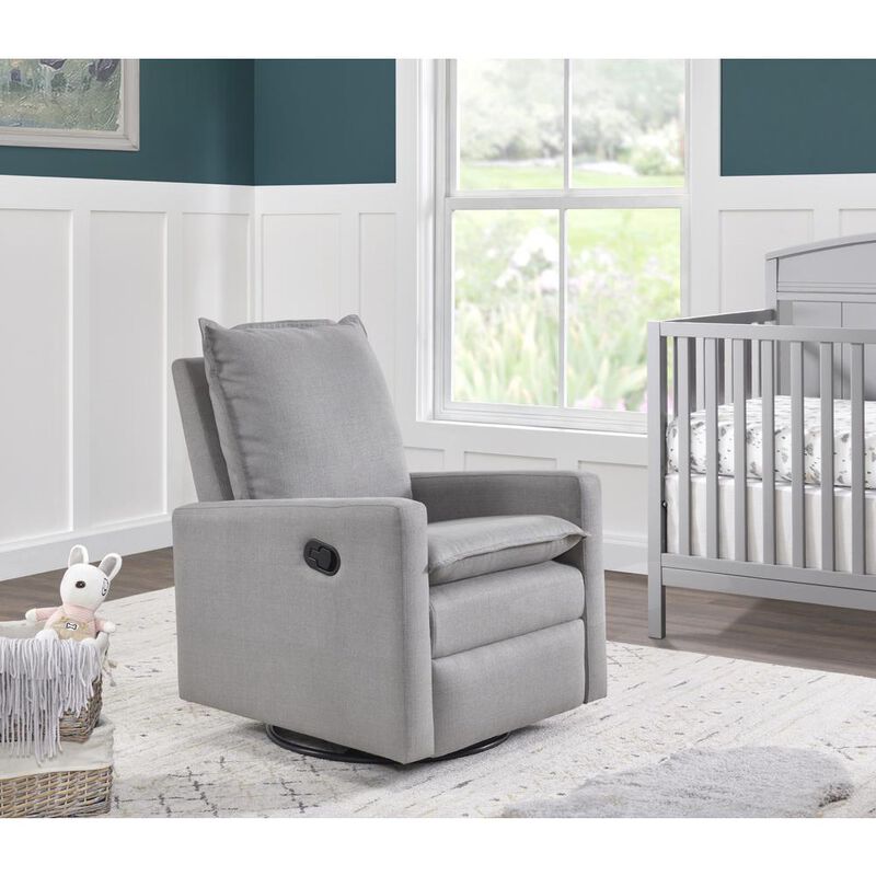 Oxford Baby Uptown Swivel Rocker / Recliner Gray