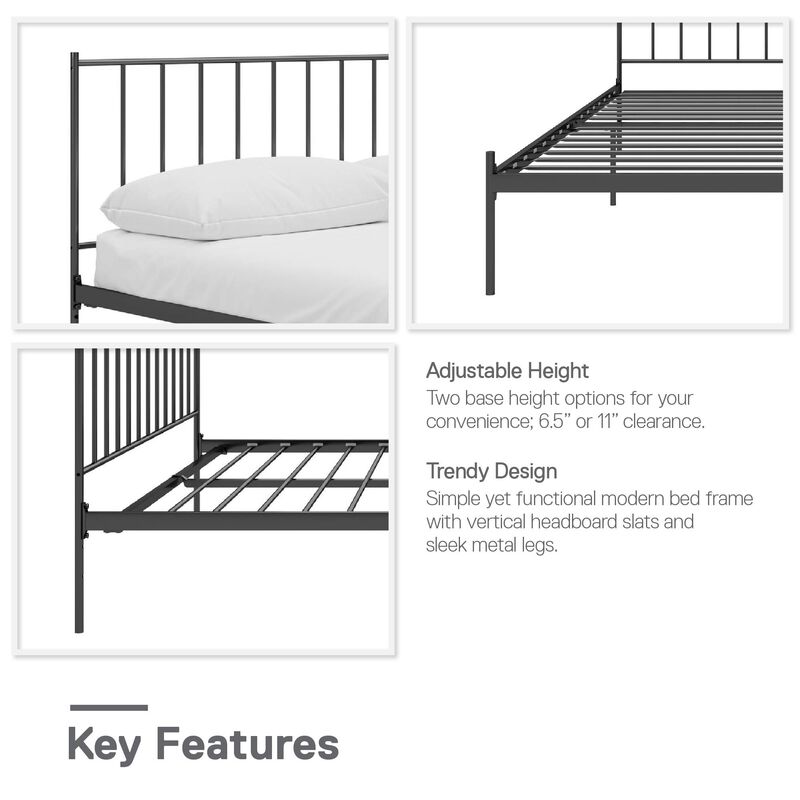 Ares Metal Bed, King, Black