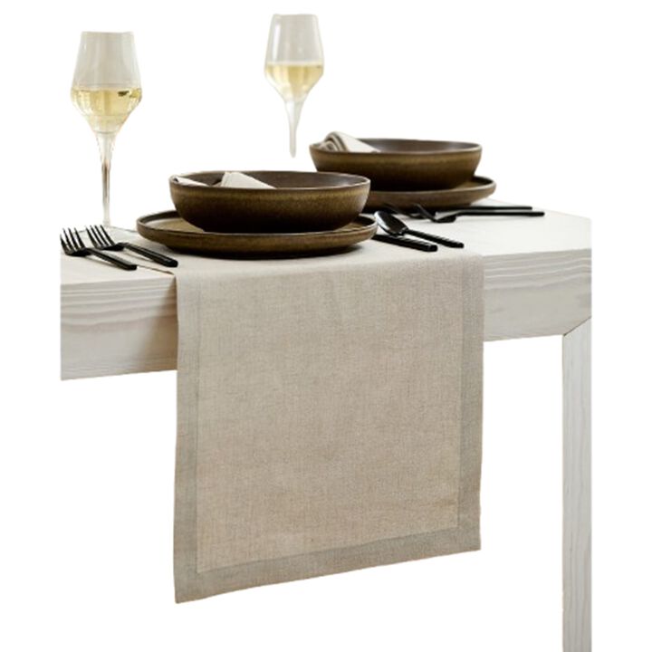 Solino Home 100% Pure Linen Table Runner | Fete for Valentine;s