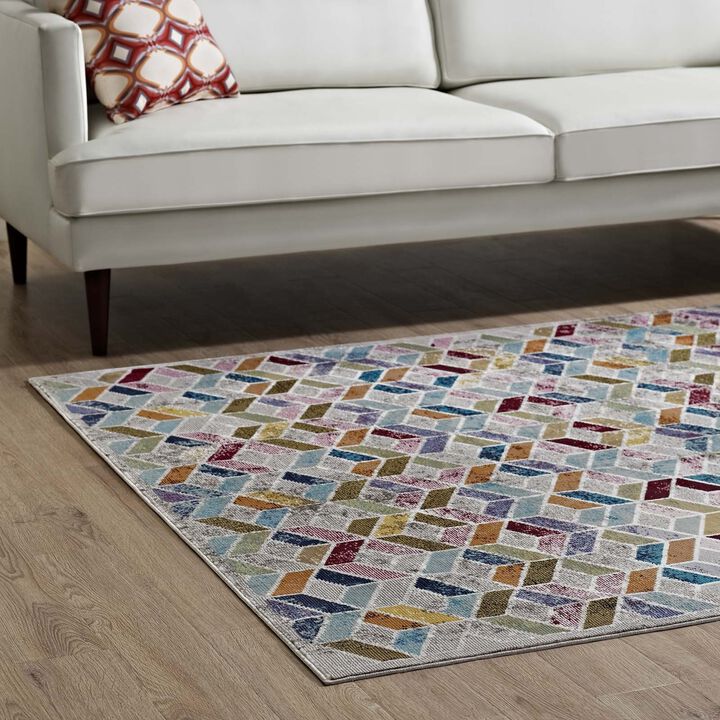 Laleh Geometric Mosaic 4x6 Area Rug - Multicolored