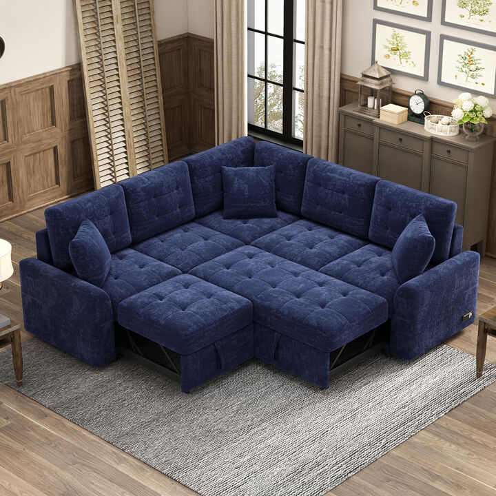 Merax Pull-out Sleeper Sofa with Wheels