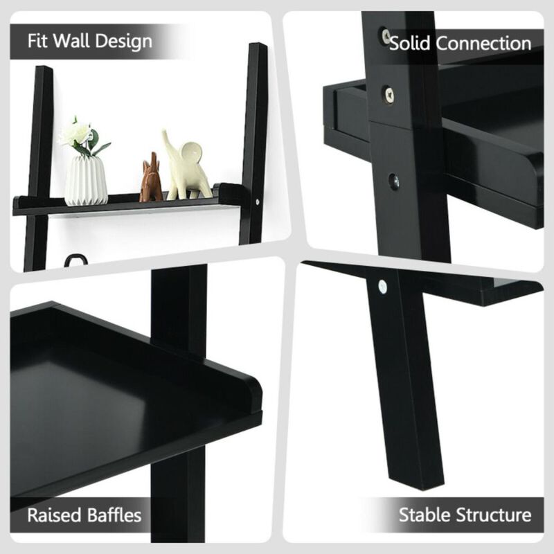 Hivvago  5-Tier Ladder Shelf with Open Shelves for Living Room Home Office