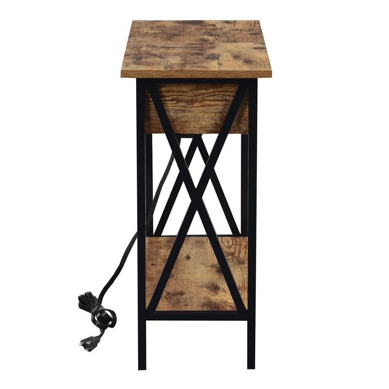 Convience Concept, Inc. Tucson Flip Top End Table with Charging Station and Shelf