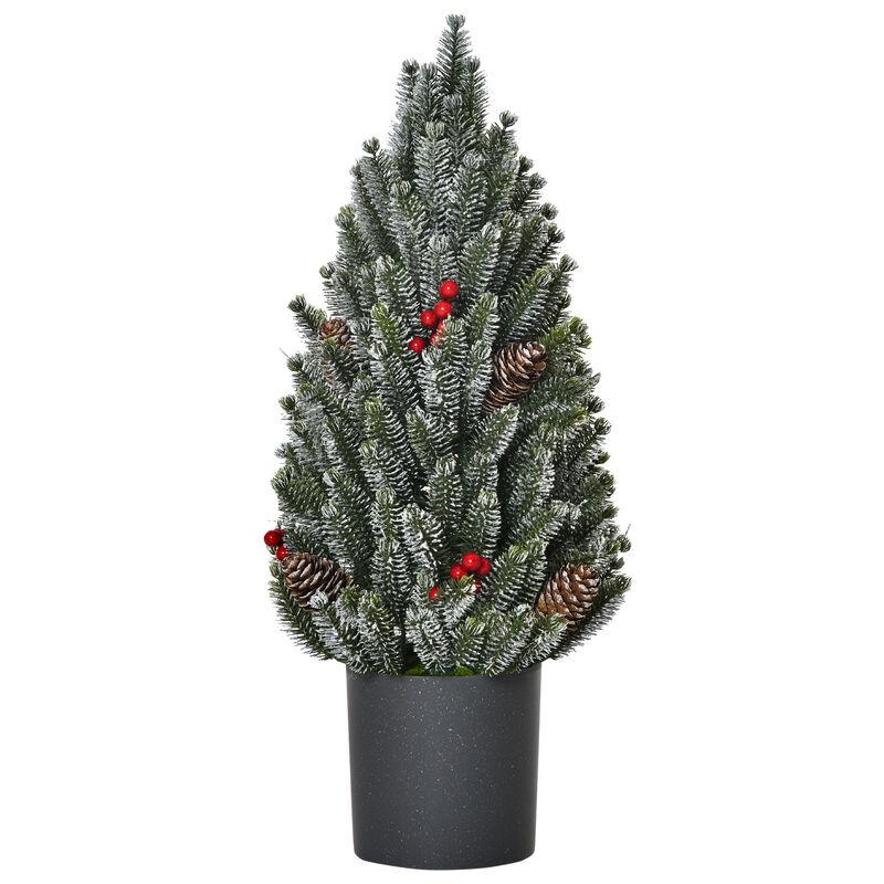 1.5' Miniature Snow Flocked Christmas Tree Tabletop Holiday Indoor Decoration