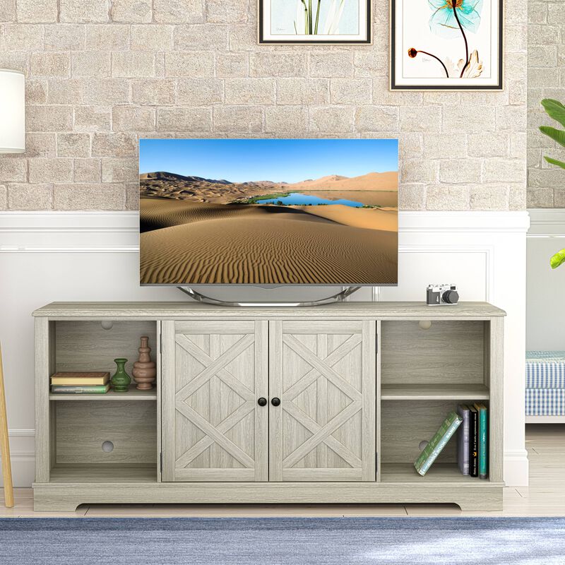 FESTIVO 70-inch Extra-Wide Rustic TV Stand for 80" TVs